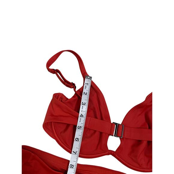 Cuup Bikini Set in Lava The Plunge Womans 11/34E-36D and 5/XL NWOT - Picture 14 of 15